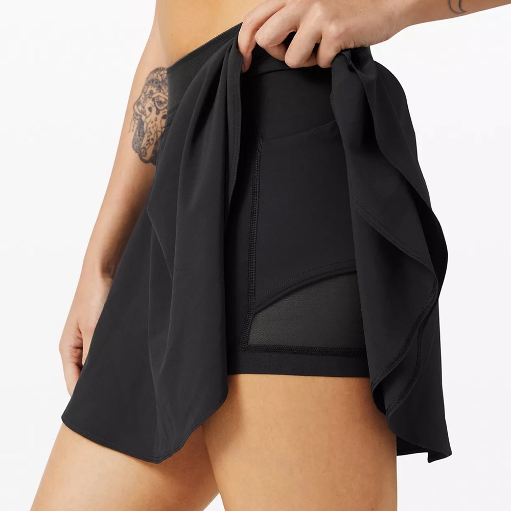 Lululemon court rival high rise skirt black